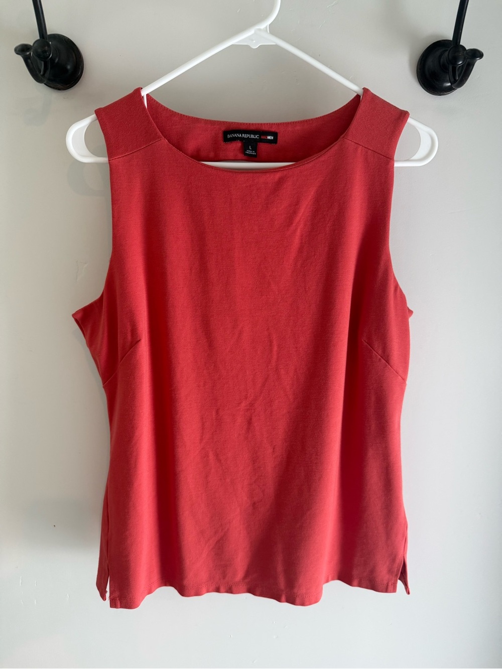 Banana Republic Coral-Red Sleeveless Tank Top